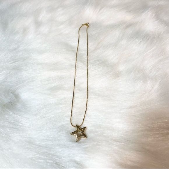 Vintage Artistry Choker Gold Star Necklace with Chain - Picture 3 of 3